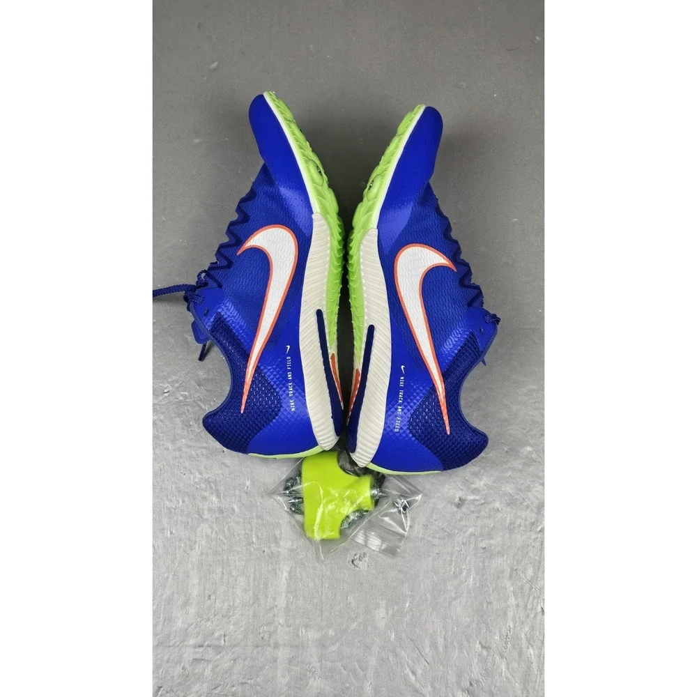 Nike Zoom Rival Sprint Track Spikes Mens 9 Blue Orange‎ DC8753-401 NWOB